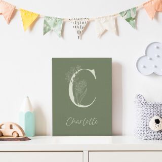 Decorative nursery print with the letter