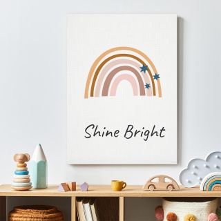 Rainbow-themed nursery print with the phrase