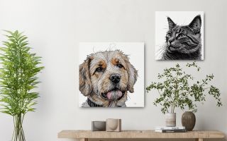 A pet portrait print.