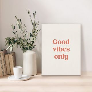 A canvas print that reads 